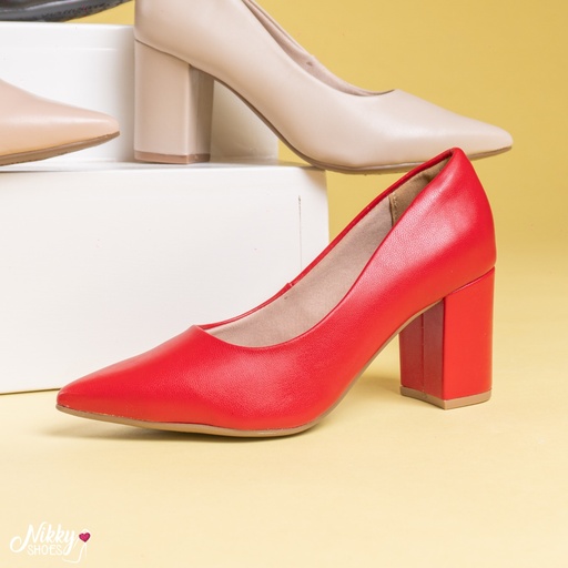 028008 VIAMARTE ZAPATO ROJO NAPA