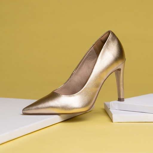 045001 VIAMARTE ZAPATO DORADO METALIZADO