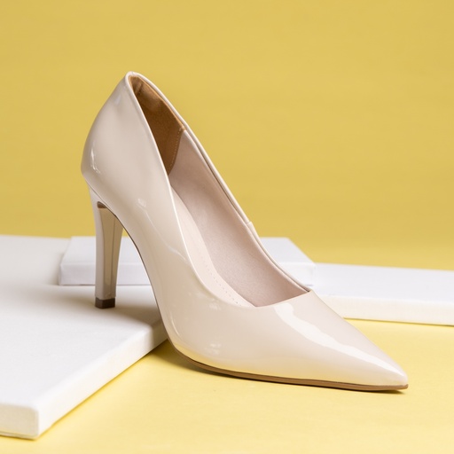 045001 VIAMARTE ZAPATO BLANCO HUESO VERNIZ