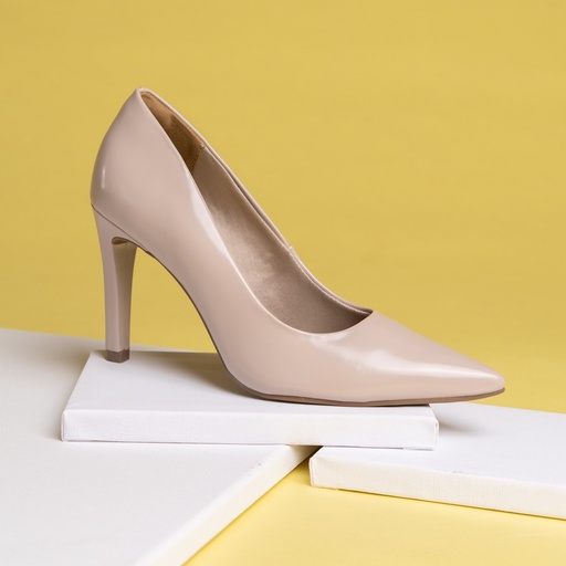 045001 VIAMARTE ZAPATO BEIGE NAPA BOX
