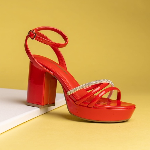 141008 VIAMARTE SANDALIA ROJO VERNIZ