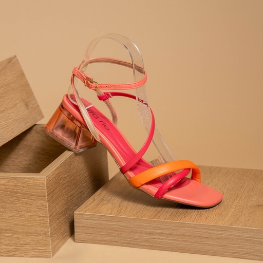 8468.208 BEIRA RIO SANDALIA CORAL NAPA CRISTAL