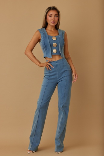 ST26514B VLTE ENTERIZO LONA CELESTE