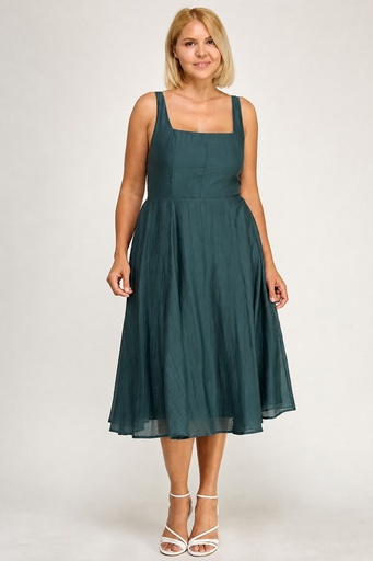 D5544X BLD VESTIDO MIDI PLUS VERDE