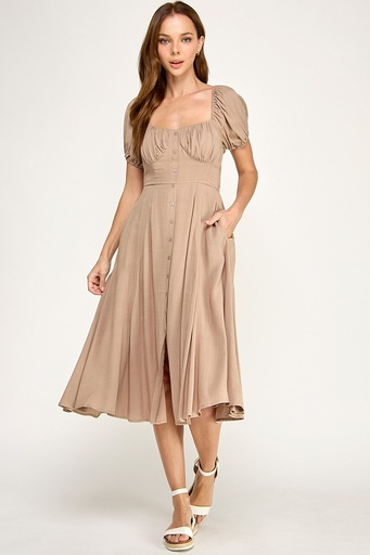 D5651 BLD VESTIDO MIDI TAUPE