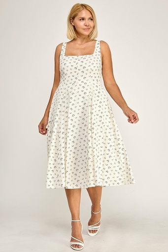 D5555X BLD VESTIDO MIDI CREMA