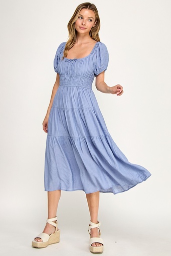 D5623 BLD VESTIDO MIDI CELESTE