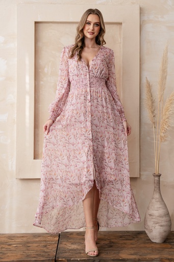 M22355 SIBU VESTIDO FLOREADO ROSA
