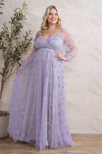 PM22494 SIBU VESTIDO PLUS TUL LAVANDA