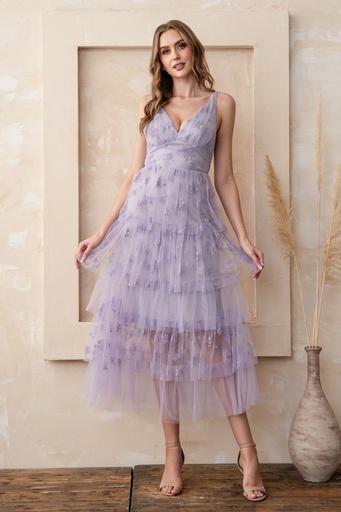 M22398 SIBU VESTIDO MIDI LAVANDA