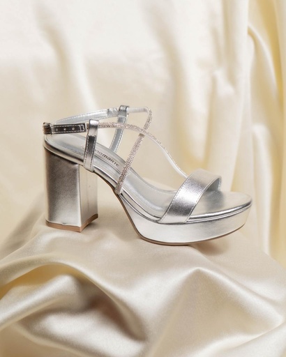 141033 VIAMARTE SANDALIA PLATA METAL