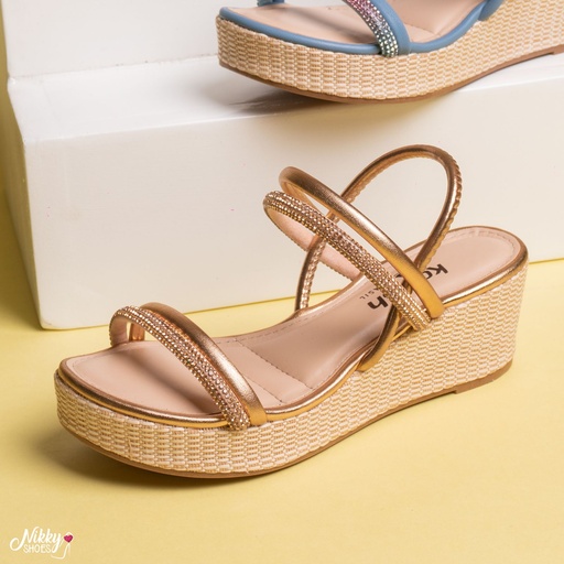 Z9657 DAKOTA SANDALIA ORO ROSA METAL