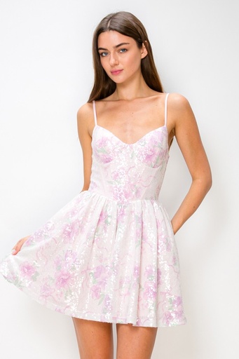 CD30724-1 LVSE VESTIDO CORTO ROSA