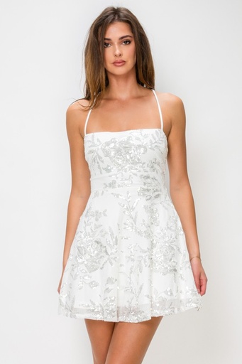 CD55675-1 LVSE VESTIDO CORTO BLANCO