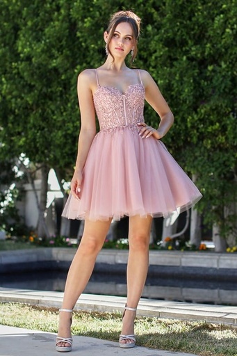 1065 ADRA VESTIDO TUL ROSA