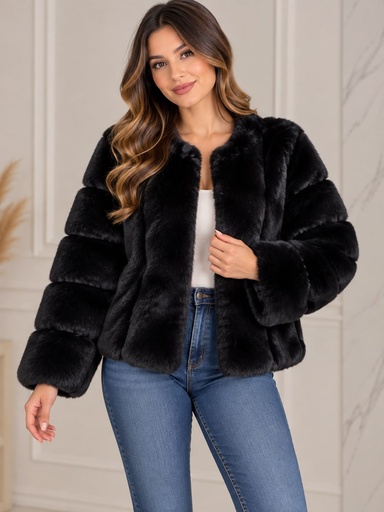 2206 WBG FASH ABRIGO PELUCHE NEGRO