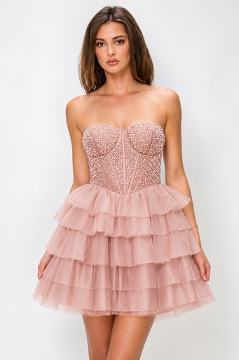 CD55816 LVSE VESTIDO CORTO BLUSH