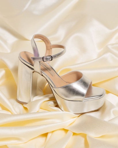 401005 VIAMARTE SANDALIA PLATA METAL