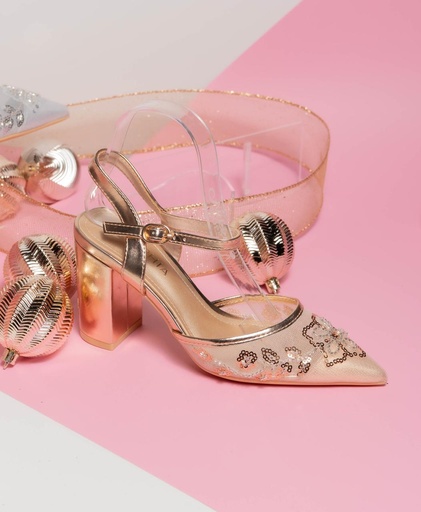 TM26W SOPHIA ZAPATO DEST. ORO ROSA