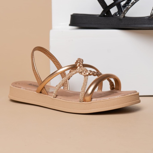 Y8631 DAKOTA SANDALIA ORO ROSA METALIZ.