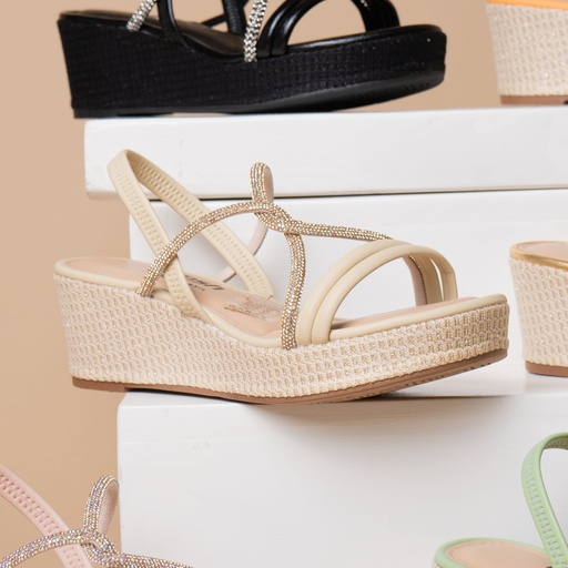 Y8851 DAKOTA SANDALIA CREMA NAPA