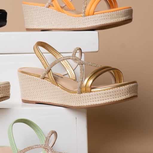 Y8851 DAKOTA SANDALIA DORADO METALIZ.