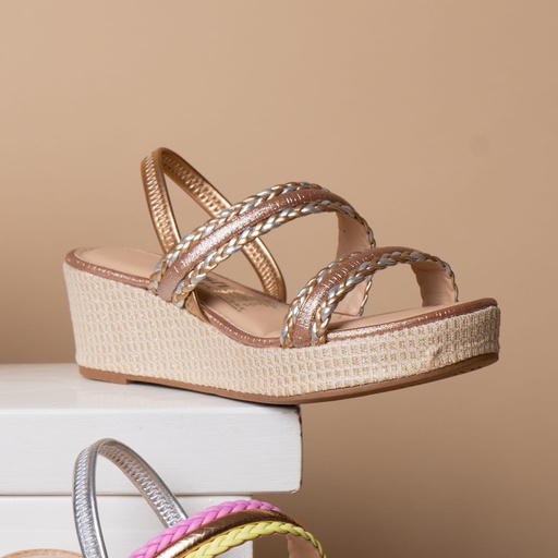 Y8852 DAKOTA SANDALIA ORO ROSA METALIZ.