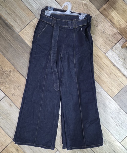 PANTALON LONA AZUL CORTE ANCHO