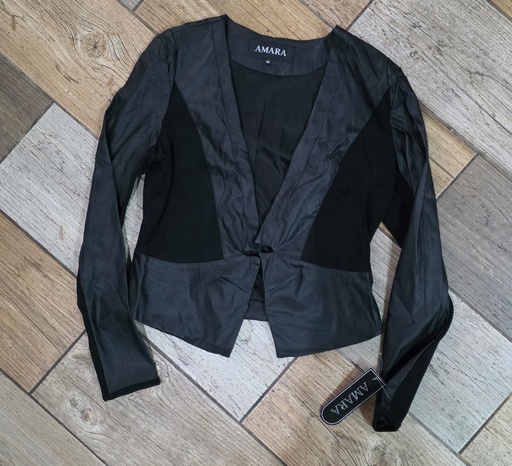 SACO AMARA VINIL NEGRO 