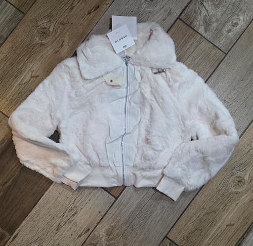 XW2977 CHUMPA CORTA PELUCHE CREMA