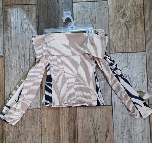 BLUSA BARDOT MANCHADAS MULTICOLOR