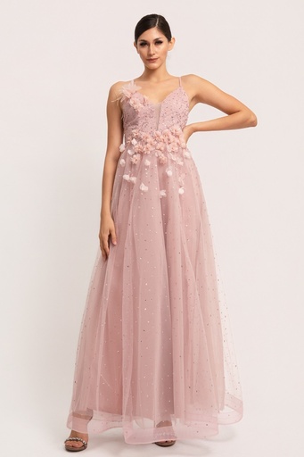 RVD6452 ROSEVELVET VESTIDO FLORES ROSA