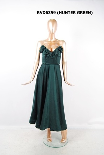 RVD6359 ROSEVELVET VESTIDO ROSAS VERDE