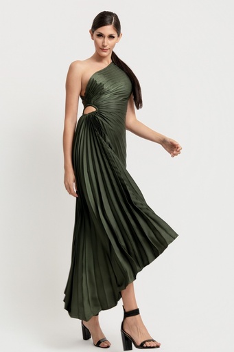 RVD4093 ROSEVELVET VESTIDO LARGO OLIVA