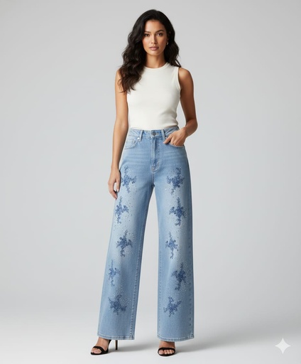 LC0487 COLLECTION PANTALON LONA CELESTE