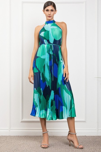 RVD6277 ROSEVELVET VESTIDO LARGO AZUL/VERDE