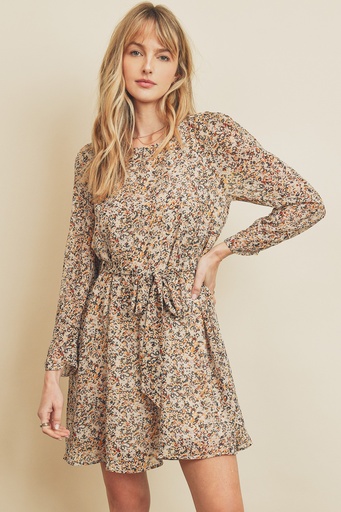 FD7952 DRESS FORUM VESTIDO MANCHAS TAUPE