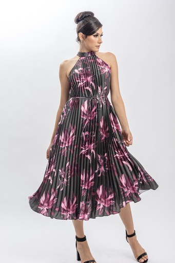 RVD6552 ROSEVELVET VESTIDO GRIS/ROSA