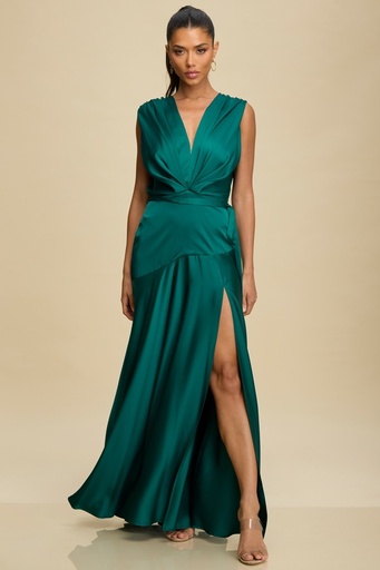 LD11539 LUXXEL VESTIDO LARGO VERDE