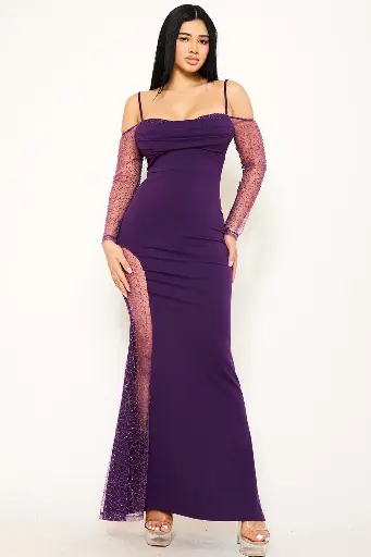 SDM1178SP SYMPHONY VESTIDO GALA MORADO