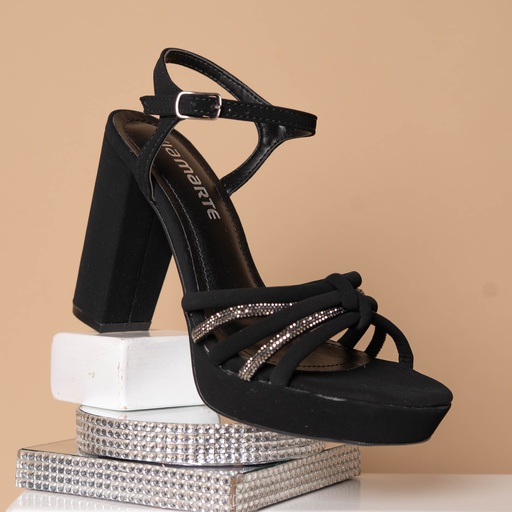 152011 VIAMARTE SANDALIA NEGRO NOBUCK