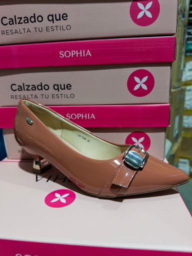 LA1345 SOPHIA ZAPATO CORAL VERNIZ