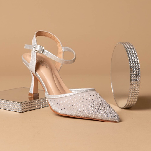 SELMA10 BLOSSOM ZAPATO PLATA ESCARCHADO