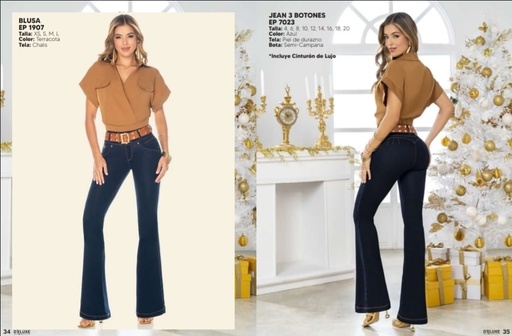 EP7023 PANTALON DELUXE CAMPANA AZUL 