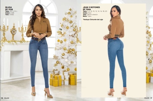EP7046 PANTALON DELUXE BOTONES CELESTE 