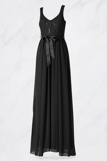 2257 VESTIDO MARCA CAPRICHO COLOR NEGRO