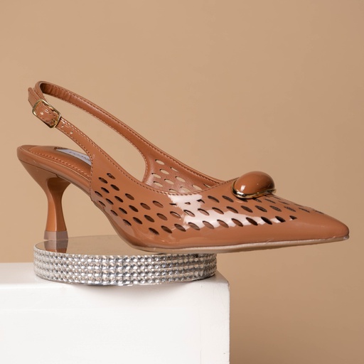 155017 VIAMARTE ZAPATO CAFE VERNIZ