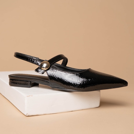 144027 Viamarte Zapato Negro Verniz