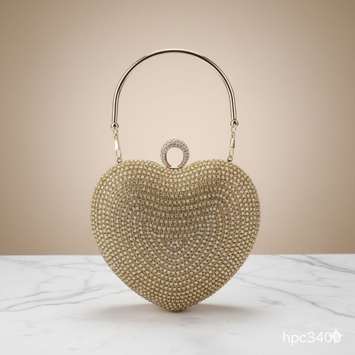 HPC3400 CARTERA GALA CORAZON DORADO