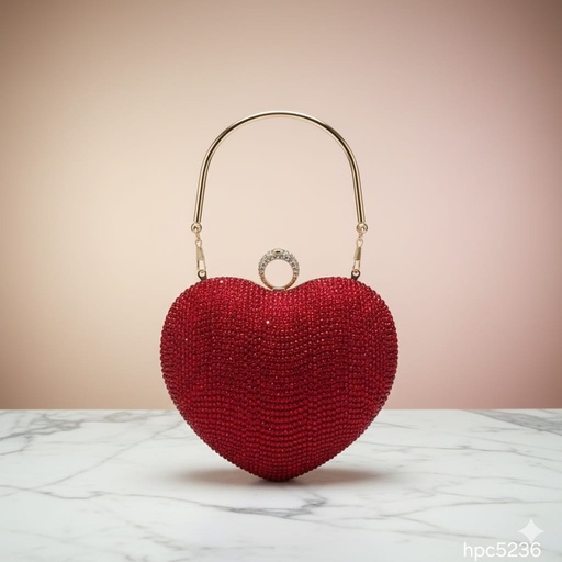 HPC5236 CARTERA GALA CORAZON ROJO